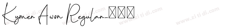 Kymer Awon Regular字体转换